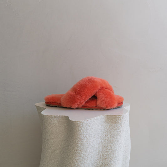 Cloud Slippers 100% Sheepskin - Blood Orange