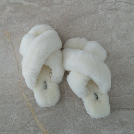 Cloud Slippers 100% Sheepskin - Ivory