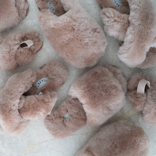 Birky Cloud Slippers 100% Sheepskin - Latte