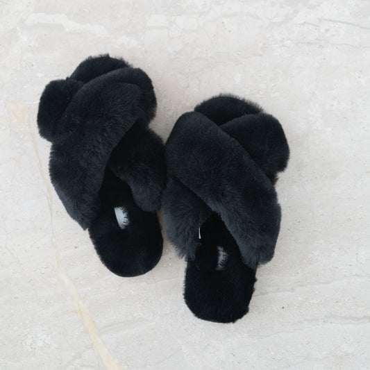 Cloud Slippers 100% Sheepskin - Black