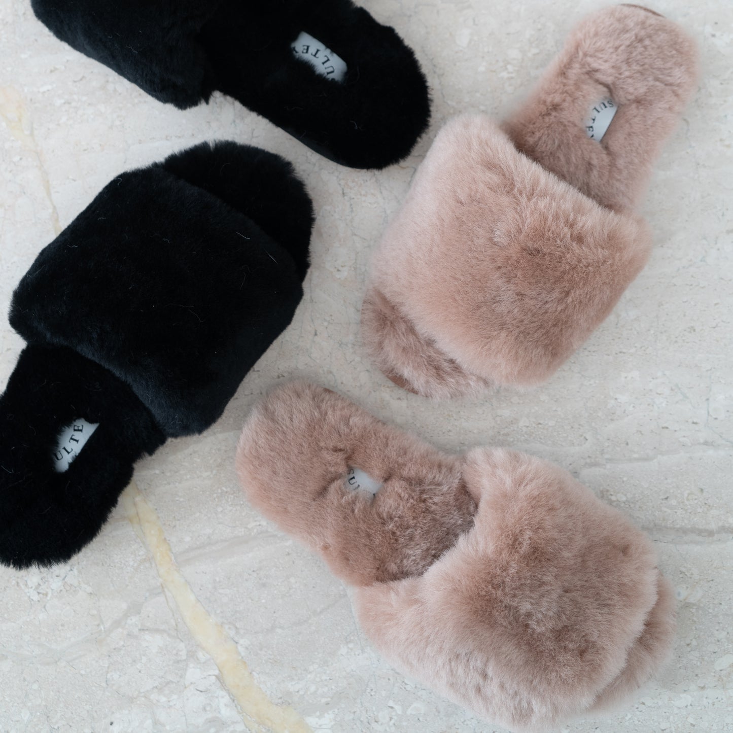 Slide Cloud Slippers 100% Sheepskin - Latte