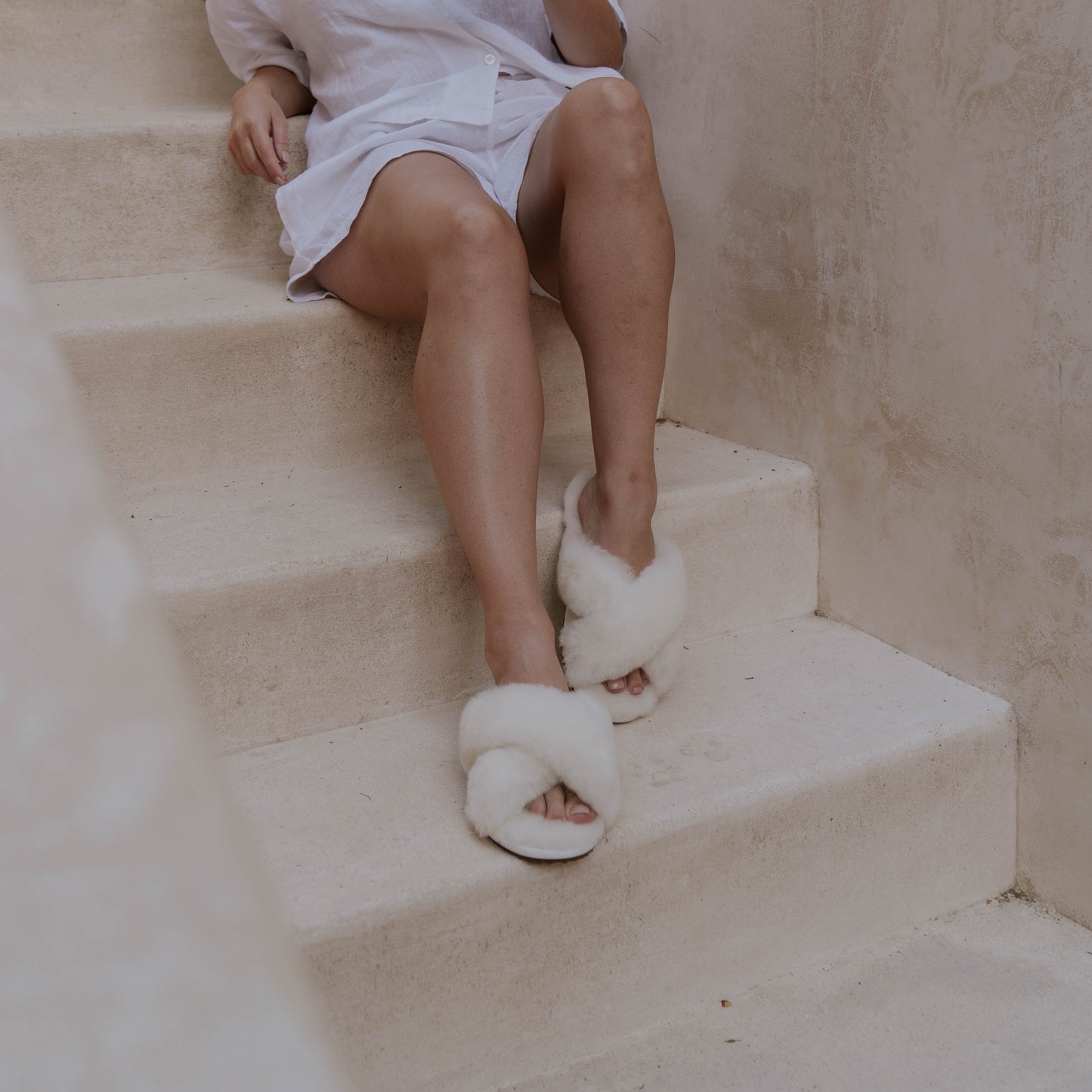 Cloud Slippers 100% Sheepskin - Ivory